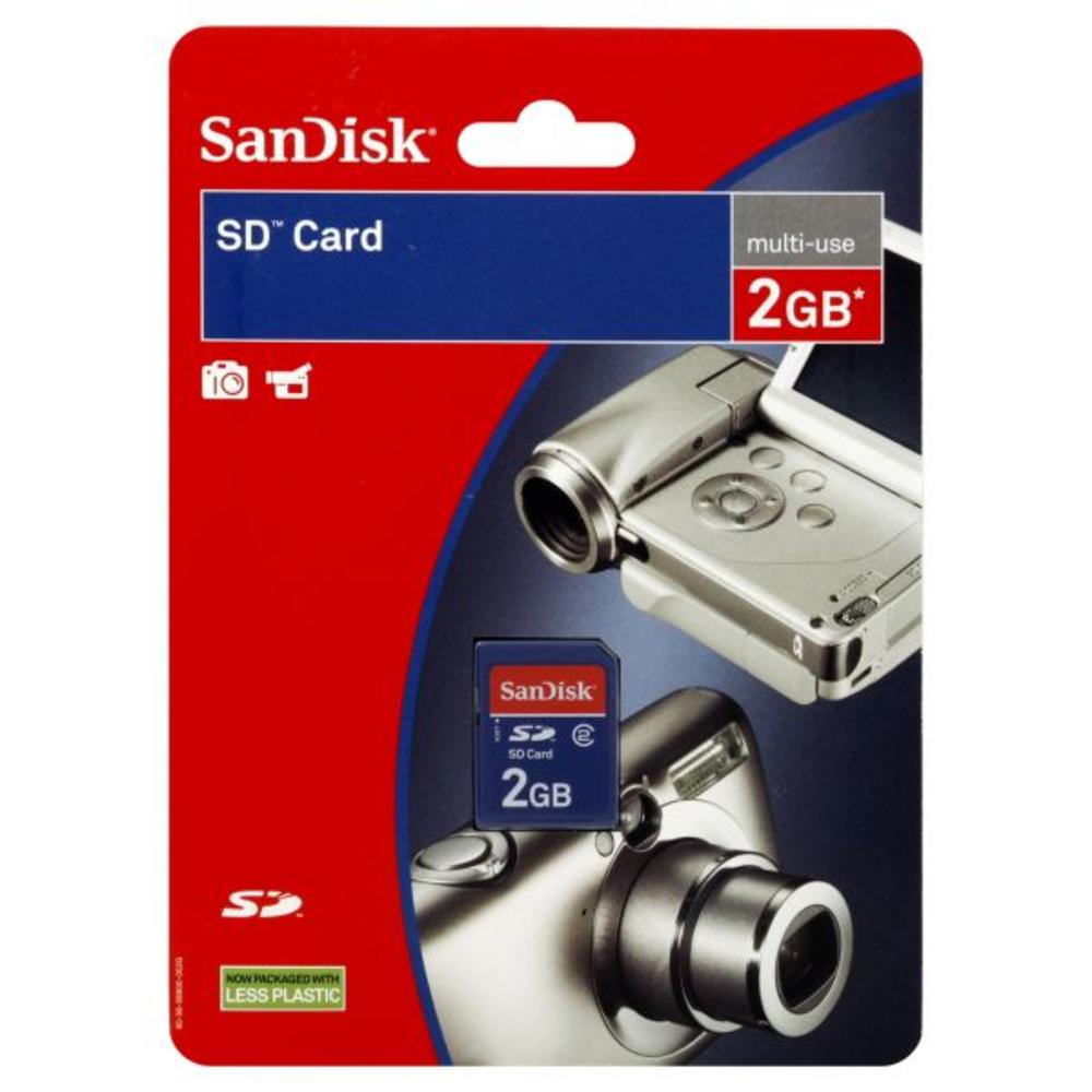 SanDisk SD Card, Multi-Use, 2 GB, 1 card
