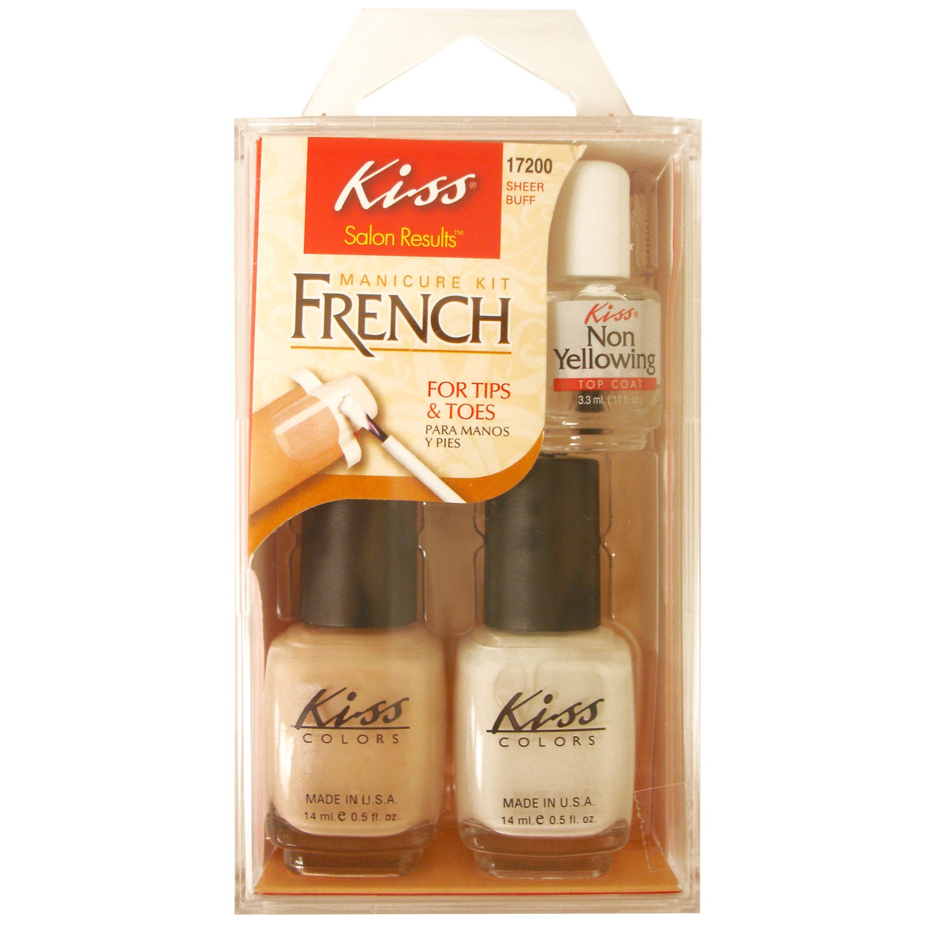 Kiss French Manicure Kit for Tips & Toes, Sheer Pink, 1 kit