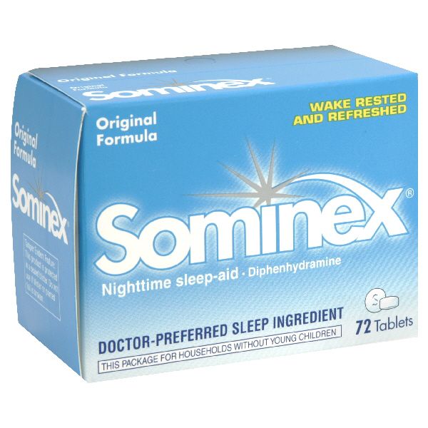 Sominex Nighttime Sleep-Aid, Original Formula, 72 tablets