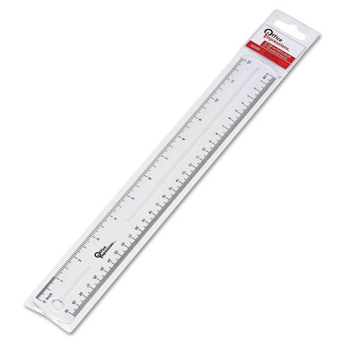 Office Impressions OFF82000 Acrylic Plastic Ruler, 12", Clear
