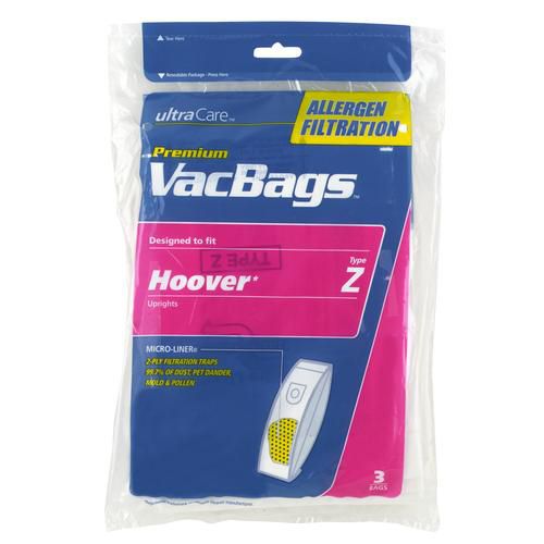 UltraCare 177146 Premium VacBags Hoover Type Z 3 pack
