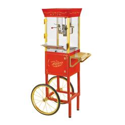 Nostalgia Electrics NOSTALGIA Concession CCP510 Vintage Professional Popcorn Cart-New 8-Ounce Kettle-53 Inches Tall-Red
