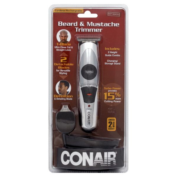 Conair Beard & Mustache Trimmer  Cordless  Rechargeable  1 trimmer
