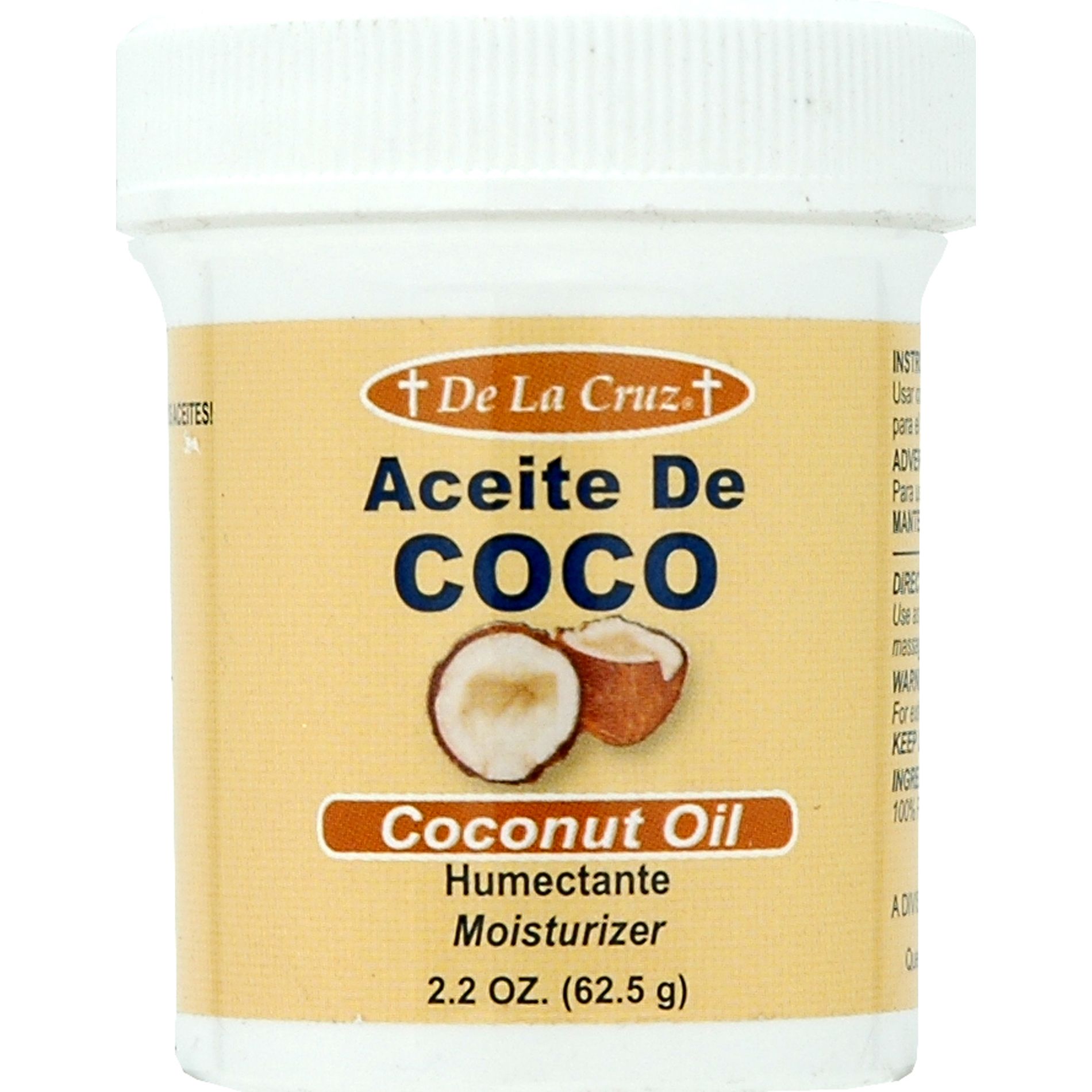 De La Cruz Aceite De Coco Humectante Coconut 2.2 Ounce Jar