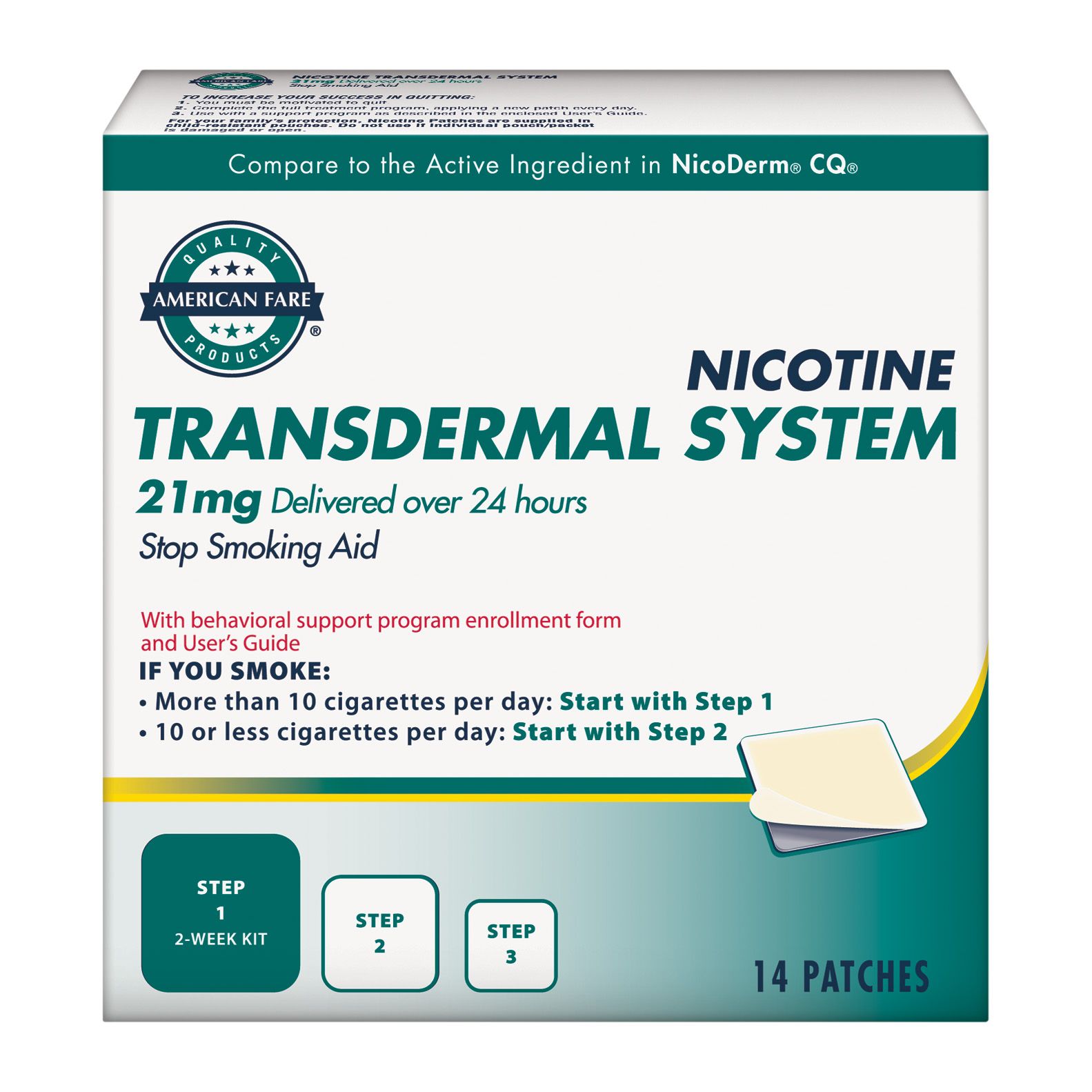 American Fare Nicotine Transdermal Patch System