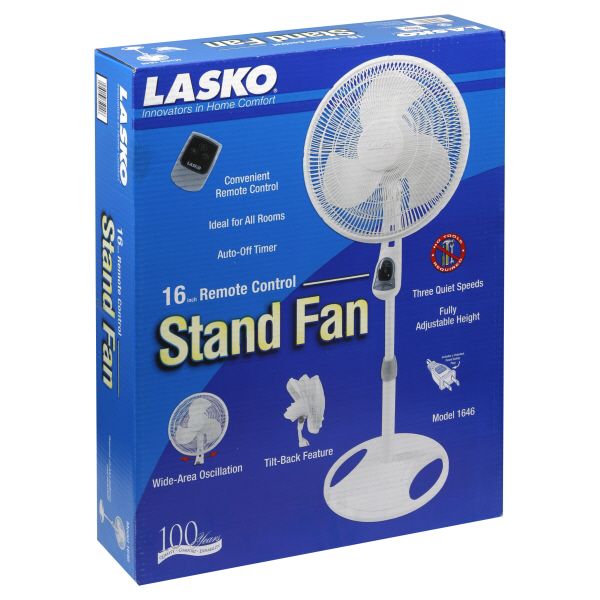 Lasko Products 1646 16 Stand Fan with Remote Control