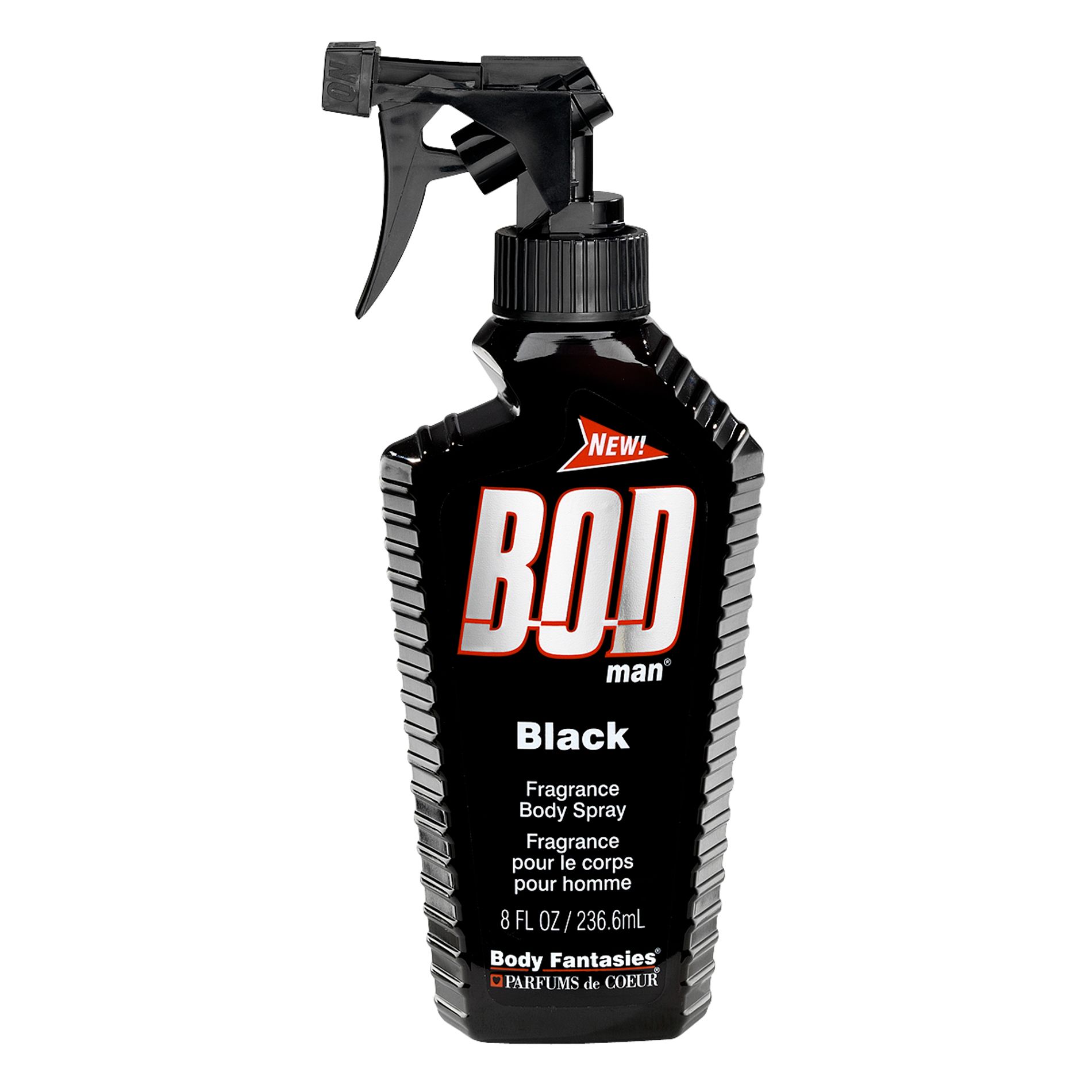 BOD Man Parfums de Coeur  Fragrance Body Spray, Black, 8 fl oz (236.6 ml)