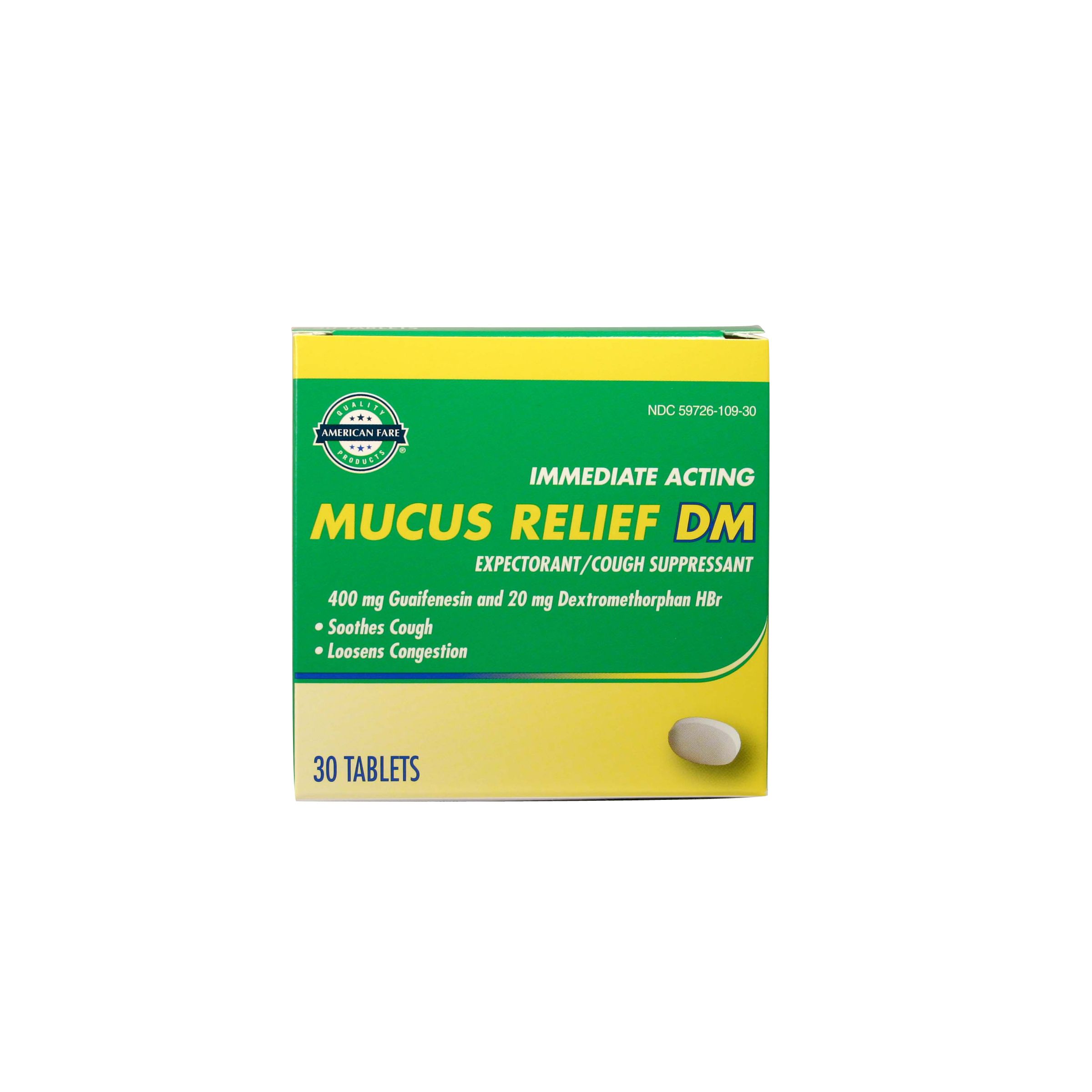 Mucus Relief Expectorant Cough Suppressant Tablets