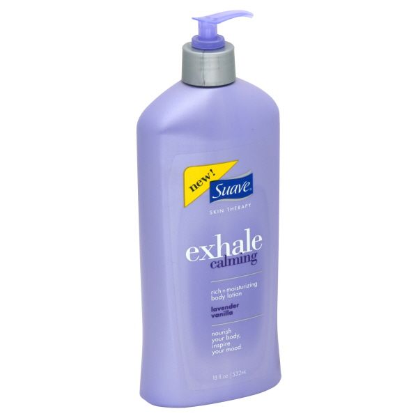 Suave Skin Therapy Body Lotion Exhale Calming Lavender Vanilla