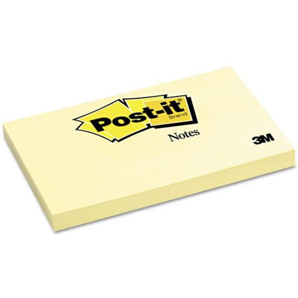 Post-it Notes MMM655YW Original Pads in Canary Yellow  3 x 5  100/Pad  12 Pads/Pack