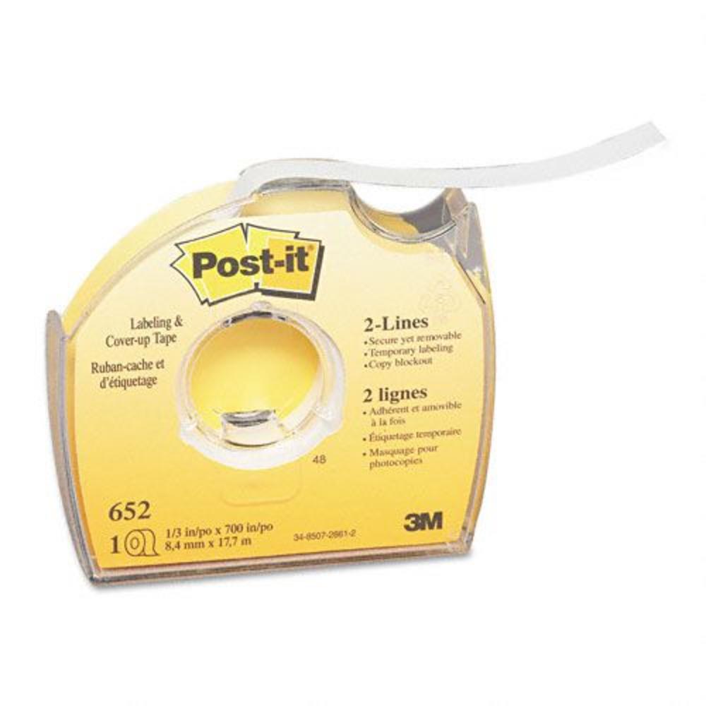 Post-it MMM652 Removable Cover-Up Tape, 1/3"x700" roll