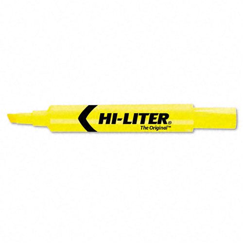 HI-LITER AVE07742 Desk Style Highlighter  Chisel Tip  Yellow Ink  1 Dozen