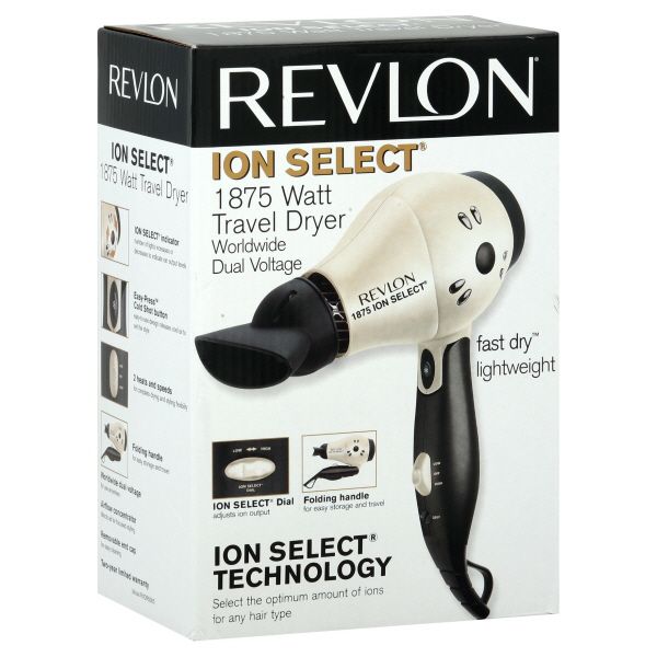 Revlon Ion Select Travel Dryer, 1,875 Watt