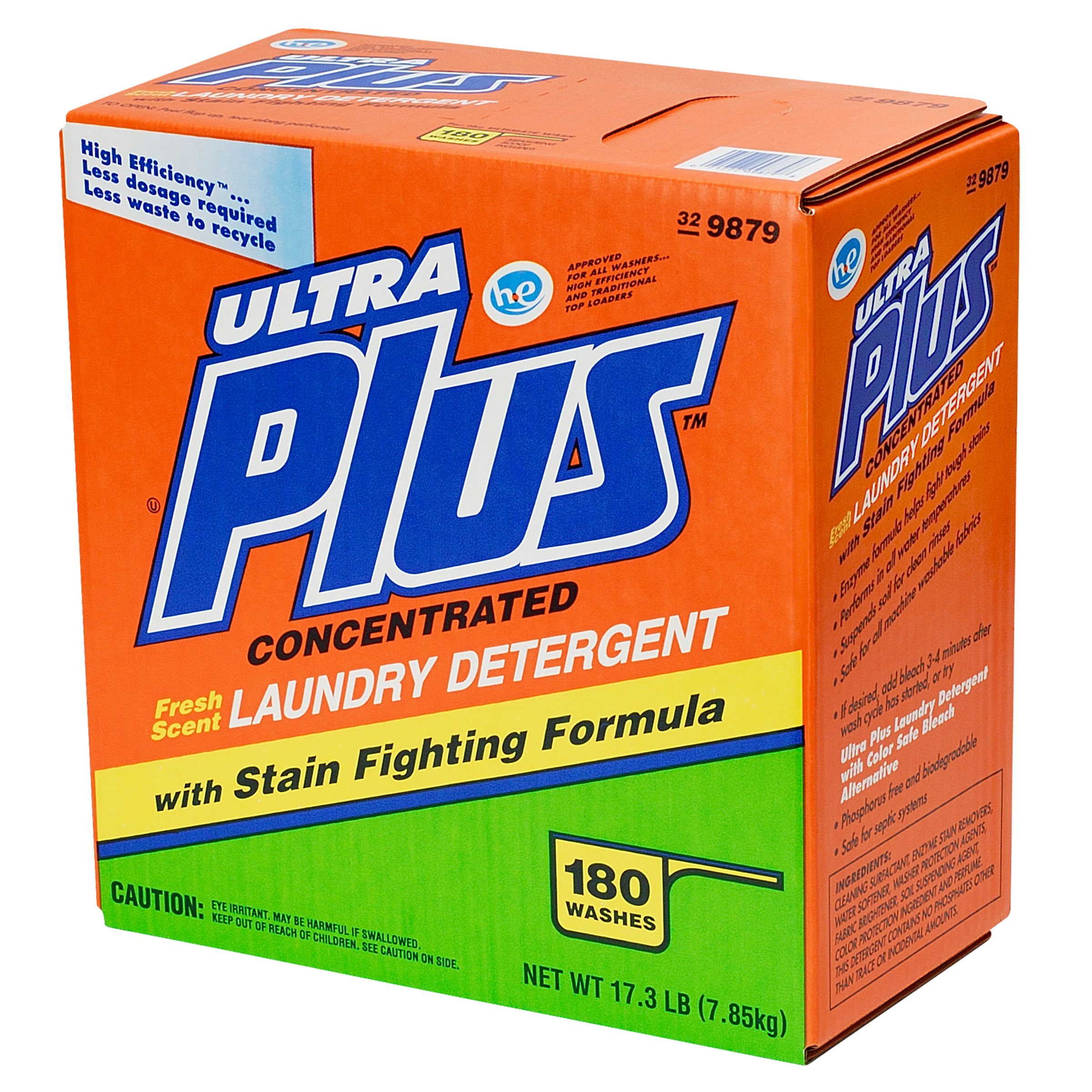 Ultra Plus SEA 9879 Powder Laundry Detergent w/ Stain Fighting Formula, 180 Loads