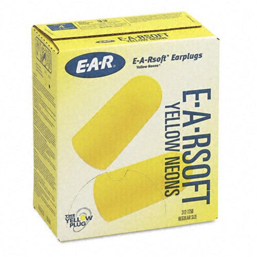 Aearo Peltor EARsoft Foam Ear Plugs, Uncorded, Regular, Yellow