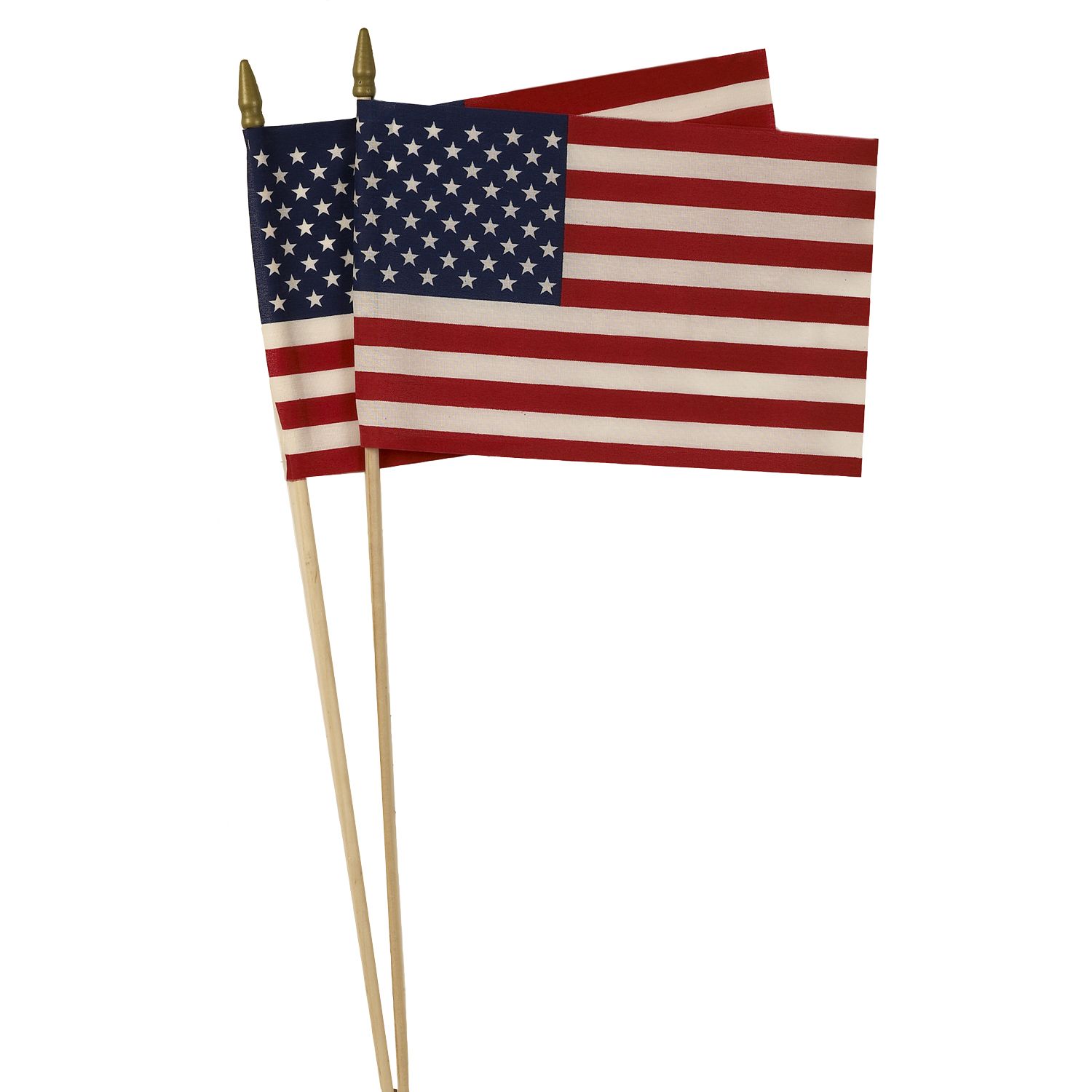 Valley Forge Flag 8 in. x 12 in. American Stick Flag, 2 Pack