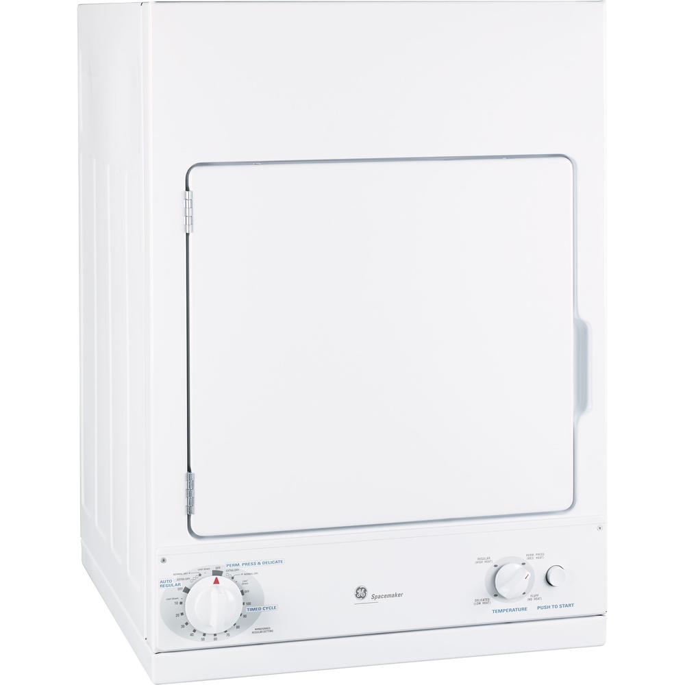 GE Appliances DSKS433EBWW 3.6 cu. ft. Electric Dryer - White