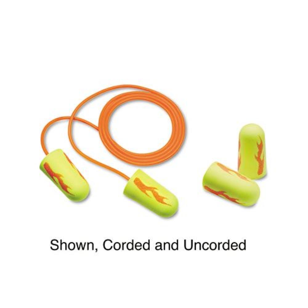 Aearo Peltor EARsoft Foam Ear Plugs, Uncorded, Yellow/Red
