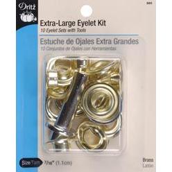 Dritz Extra Large Brass Eyelet Grommet Kit 7/16" (1.1cm) with Tool Kit