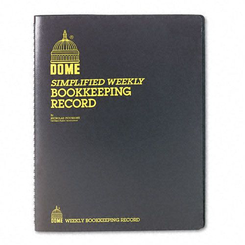 Dome DOM600 Bookkeeping Record, Black Vinyl Cover
