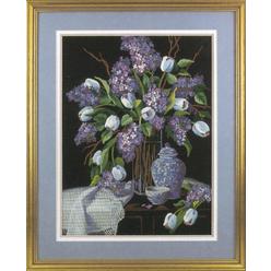 Dimensions Lavender Lilacs and Lace Crewel Embroidery Kit, 12'' W x 16'' H