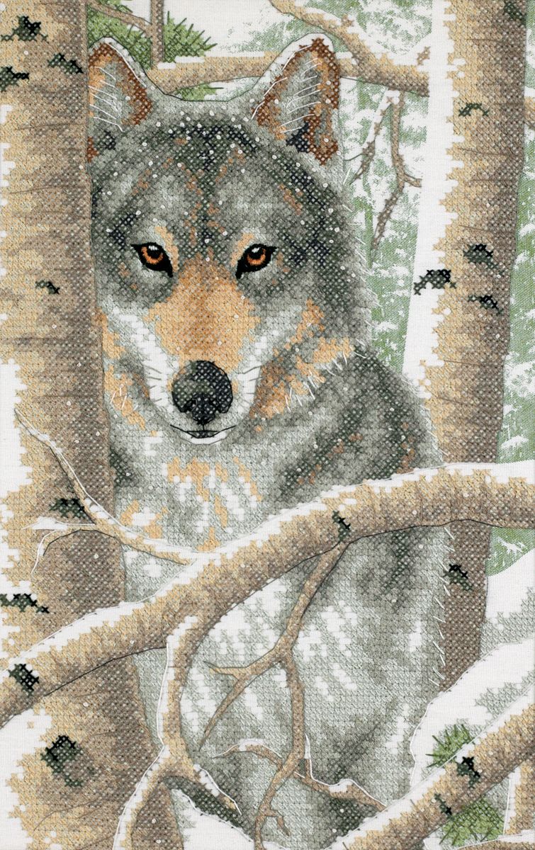 Dimensions 9"X14"    -Wintry Wolf