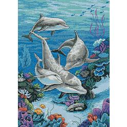 DIMENSIONS Needlecrafts Counted Cross Stitch, The Dolphins Domain