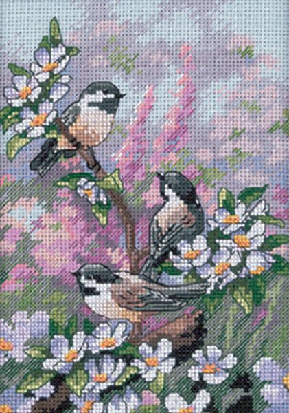 Dimensions 5"X7"     -Chickadees In Spring