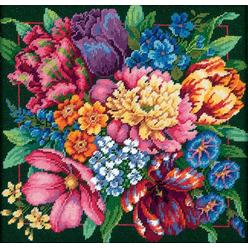 DIMENSIONS Needlepoint Kit, Floral Splendor, 14'' x 14''