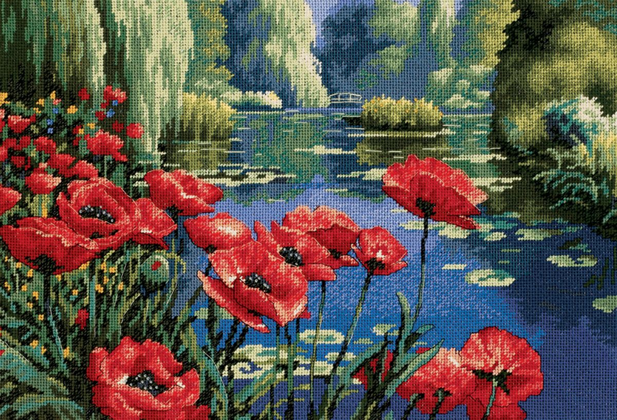 Dimensions 16"X11"   -Lakeside Poppies