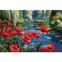Dimensions(R) 16 Inch x11 Inch Needlepoint Kit - Lakeside Poppies