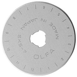 Olfa RB45-10 Olfa Rotary Cutter Blade: Straight, 45 mm Blade Dia, Tungsten, 0.3 mm Blade Thick, RTY-2, 10 PK  RB45-10