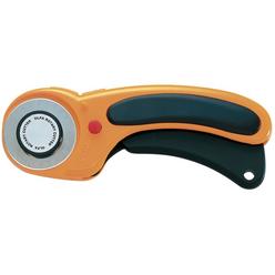 Olfa RTY-2/DX Olfa Deluxe Rotary Cutter: Straight, 1 3/4 in Blade Dia, Tungsten, 6 1/2 in Handle Lg  RTY-2/DX