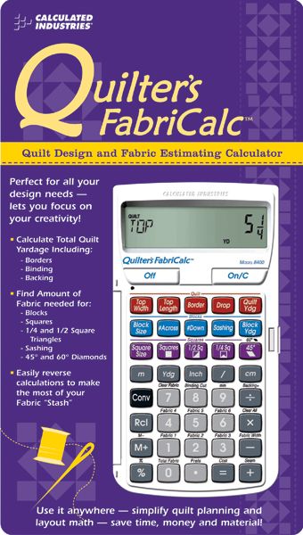 Calculated Industries Calculator-Quilter'S Fabricalc
