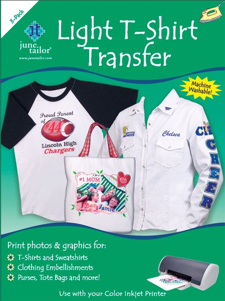 June Tailor 8.5X11 3/P-Transfer-Lt. T-Shirt