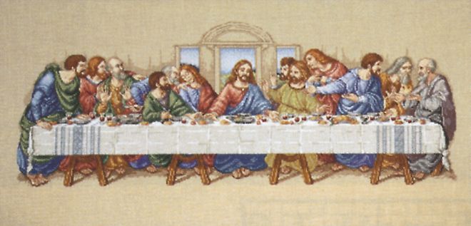JANLYNN The Last Supper Counted Cross Stitch Kit (26-1/2" x 5")