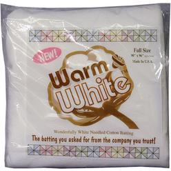 Warm Company Batting Warm Company 90-Inch by 96-Inch Warm & White Cotton Batting