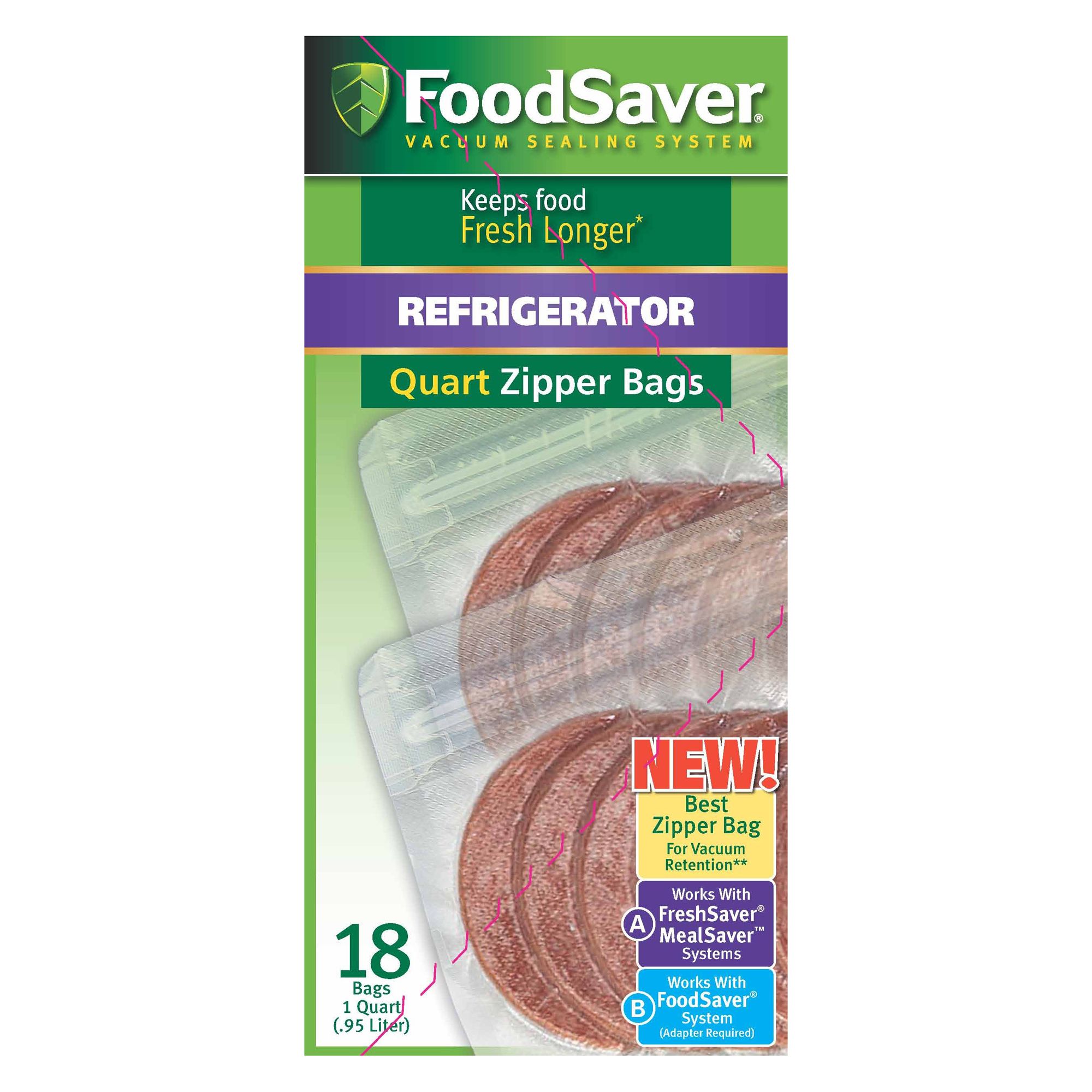 FreshSaver FSFRBZ0216-000 Foodsaver&reg; Vacuum Sealing System Zipper Bags