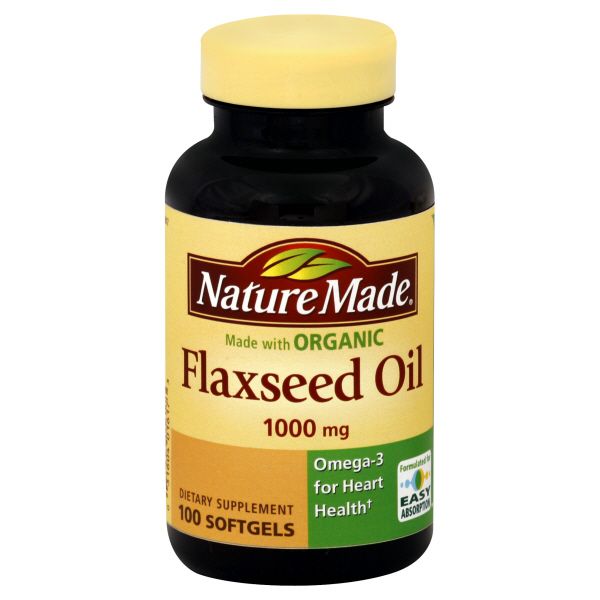 Nature Made Flaxseed Oil, 1000 mg, Softgels, 100 softgels