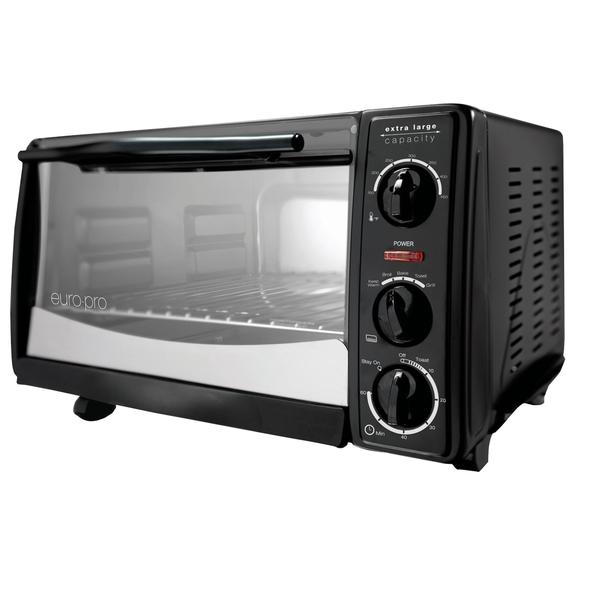 EuroPro TO1612 6 Slice Toaster Oven Black w/ 12 Pizza Bump Sears