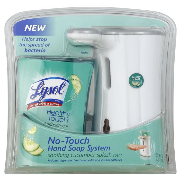 Lysol Healthy Touch Hand Soap System, Antibacterial, NoTouch, Soothing