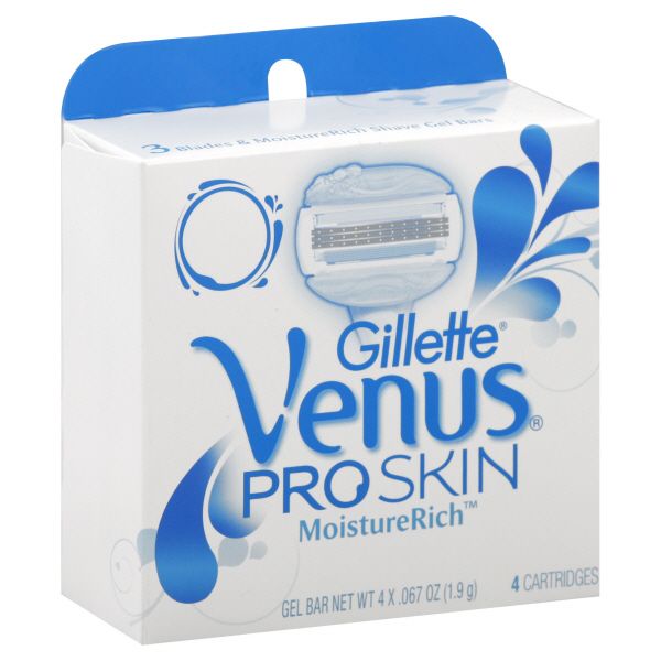 Gillette Venus ProSkin Cartridges, 4 cartridges