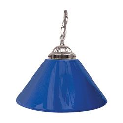 Trademark Plain Blue 14 Inch Single Shade Bar Lamp - Silver hardware