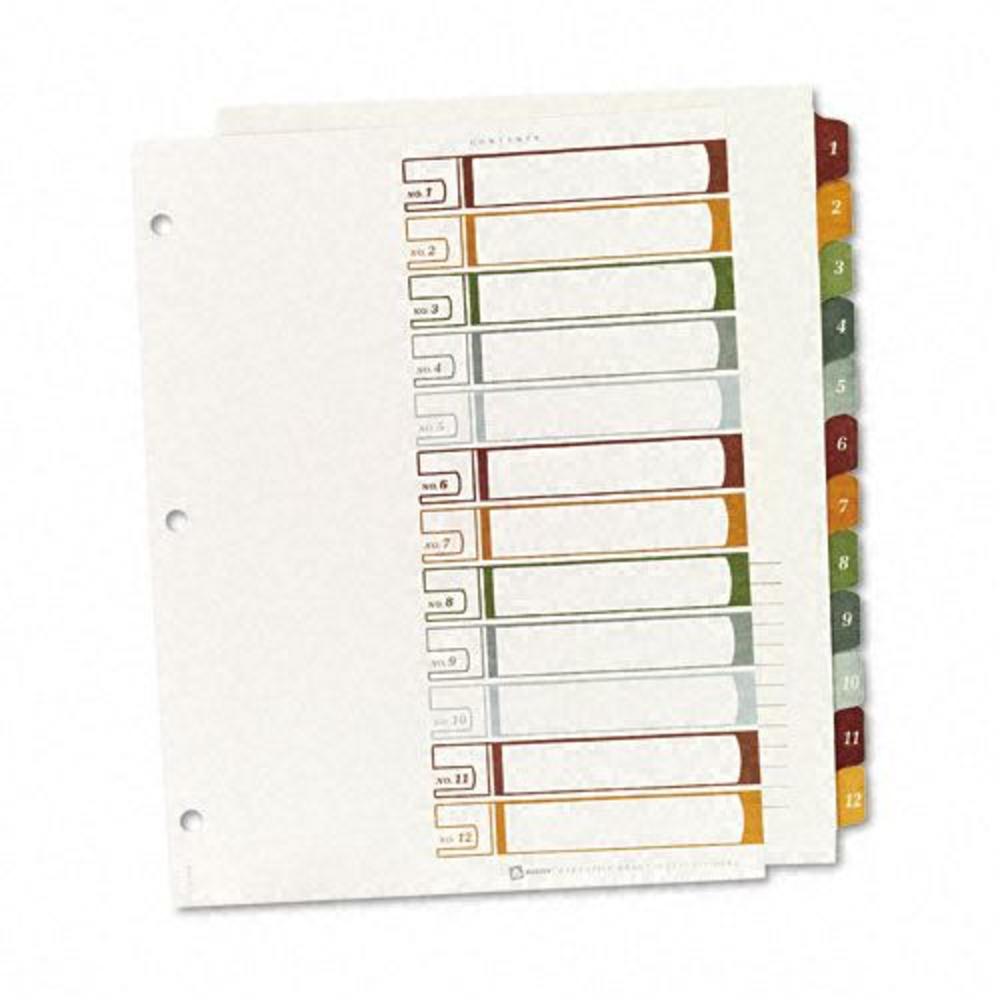 Avery AVE11278 Table of Contents Index Divider, 12-Tab, Assorted