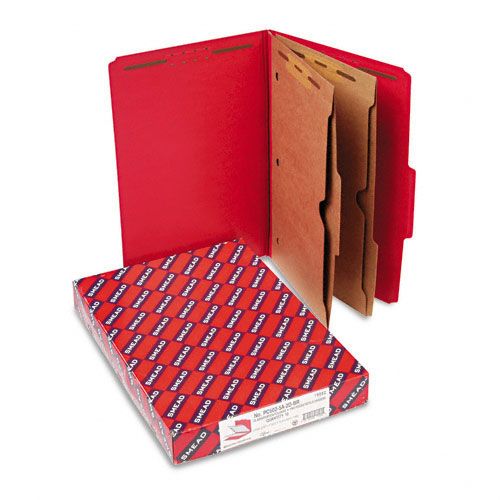 Smead SMD19082 6-Section Folders w/2 Dividers, Legal, Bright Red