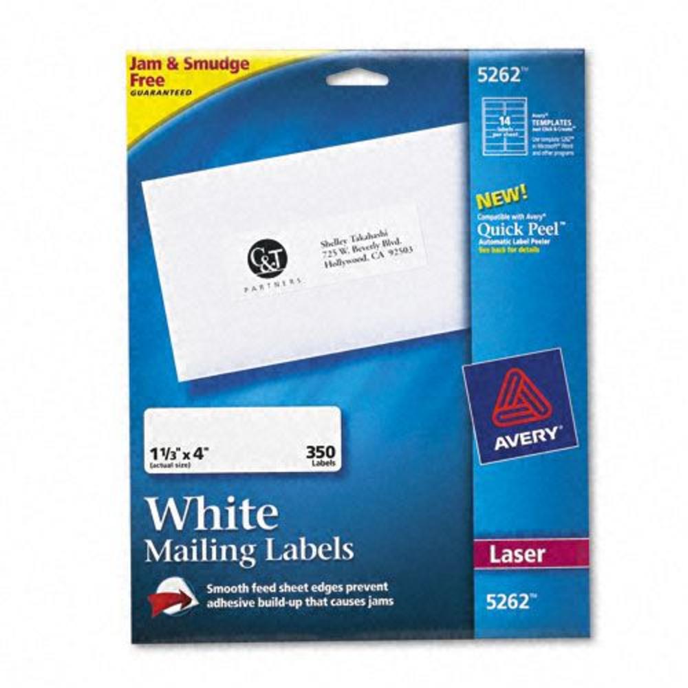 Avery AVE5262 Easy Peel Laser Mailing Labels