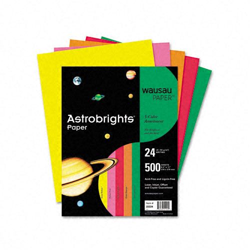Wausau Paper WAU21224 Astrobrights&#174; Assorted Colored Papers