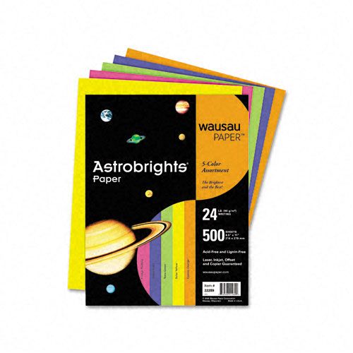 Wausau Paper WAU21289 Astrobrights&#174; Assorted Colored Papers