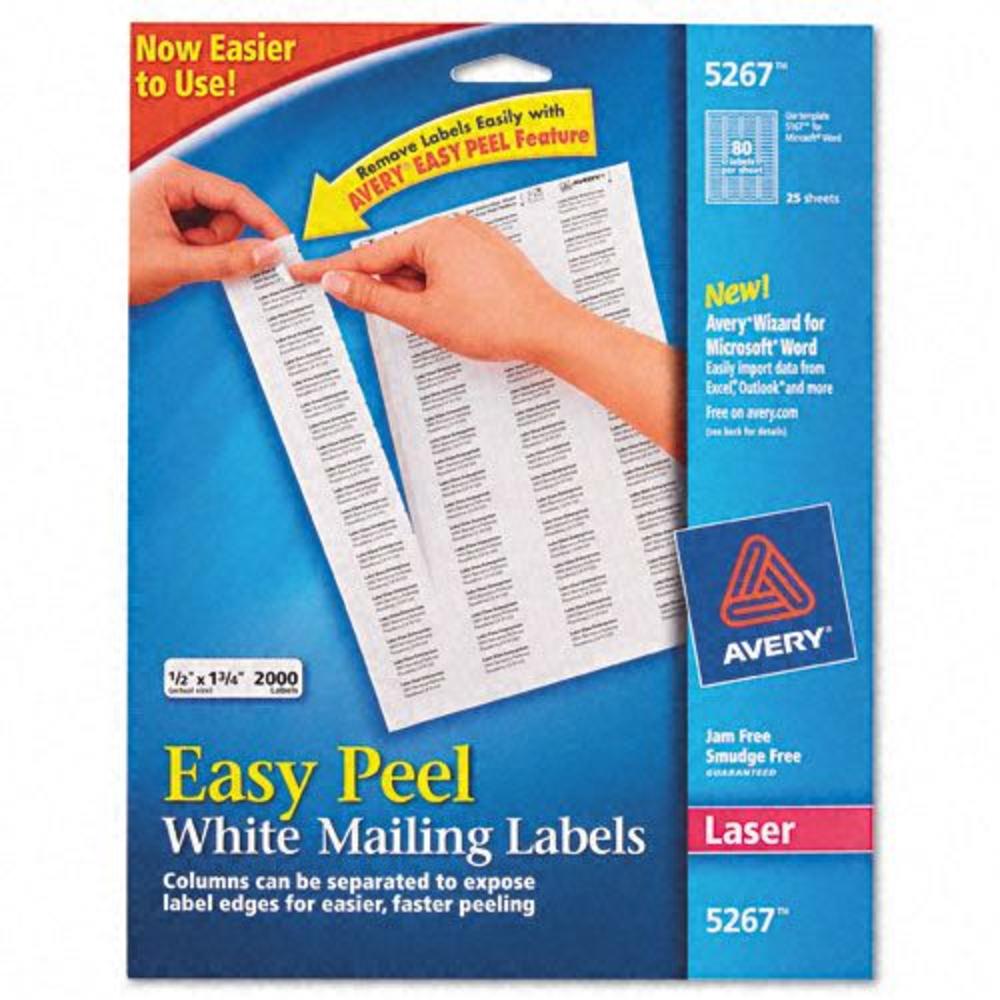 Avery AVE5267 Easy Peel Laser Mailing Labels
