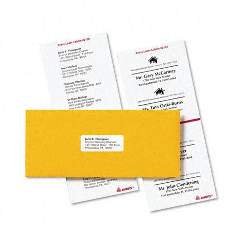 Avery AVE2160 Mini-Sheets Laser/Inkjet White Mailing Labels